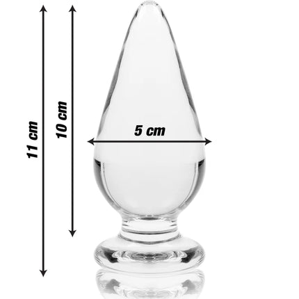 NEBULA SERIES BY IBIZA - MODELL 4 ANALPLUG BOROSILIKATGLAS KLAR 11 CM -O- 5 CM - Analplug