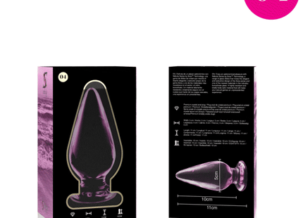 NEBULA SERIES BY IBIZA - MODELL 4 ANALPLUG BOROSILIKATGLAS KLAR 11 CM -O- 5 CM - Analplug
