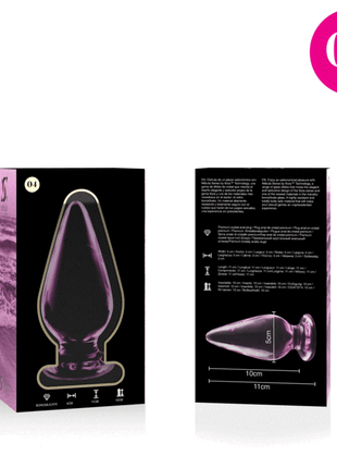 NEBULA SERIES BY IBIZA - MODELL 4 ANALPLUG BOROSILIKATGLAS KLAR 11 CM -O- 5 CM - Analplug