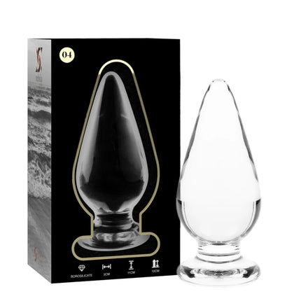 NEBULA SERIES BY IBIZA - MODELL 4 ANALPLUG BOROSILIKATGLAS KLAR 11 CM -O- 5 CM - Analplug