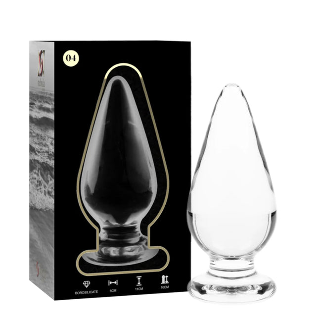 NEBULA SERIES BY IBIZA - MODELL 4 ANALPLUG BOROSILIKATGLAS KLAR 11 CM -O- 5 CM - Analplug