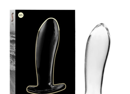 NEBULA SERIES BY IBIZA - MODELL 5 ANALPLUG BOROSILIKATGLAS KLAR 12.5 CM -O- 3.5 CM - Analplug