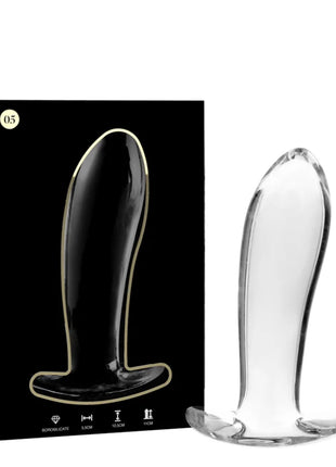 NEBULA SERIES BY IBIZA - MODELL 5 ANALPLUG BOROSILIKATGLAS KLAR 12.5 CM -O- 3.5 CM - Analplug