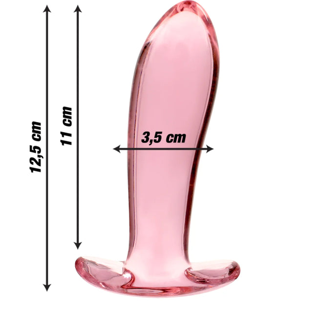 NEBULA SERIES BY IBIZA - MODELL 5 ANALPLUG BOROSILIKATGLAS KLAR 12.5 CM -O- 3.5 CM - Analplug
