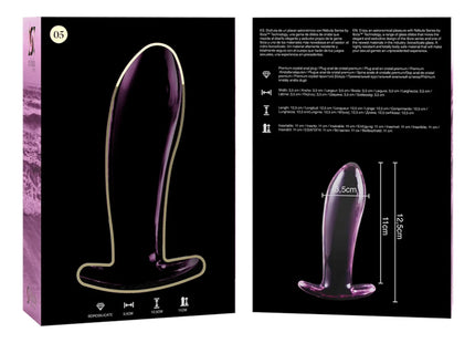 NEBULA SERIES BY IBIZA - MODELL 5 ANALPLUG BOROSILIKATGLAS KLAR 12.5 CM -O- 3.5 CM - Analplug
