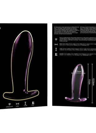 NEBULA SERIES BY IBIZA - MODELL 5 ANALPLUG BOROSILIKATGLAS KLAR 12.5 CM -O- 3.5 CM - Analplug