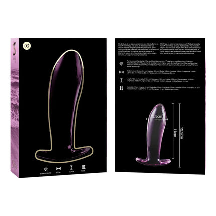 NEBULA SERIES BY IBIZA - MODELL 5 ANALPLUG BOROSILIKATGLAS KLAR 12.5 CM -O- 3.5 CM - Analplug