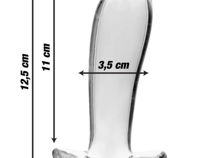 NEBULA SERIES BY IBIZA - MODELL 5 ANALPLUG BOROSILIKATGLAS KLAR 12.5 CM -O- 3.5 CM - Analplug