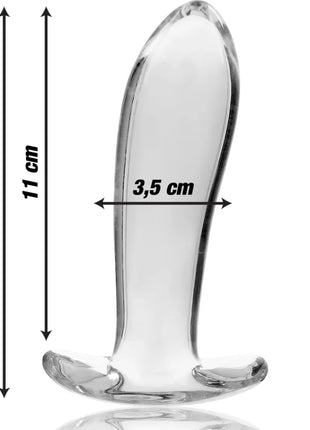 NEBULA SERIES BY IBIZA - MODELL 5 ANALPLUG BOROSILIKATGLAS KLAR 12.5 CM -O- 3.5 CM - Analplug