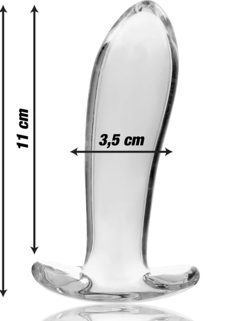 NEBULA SERIES BY IBIZA - MODELL 5 ANALPLUG BOROSILIKATGLAS KLAR 12.5 CM -O- 3.5 CM - Analplug