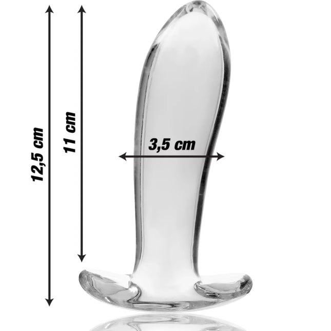 NEBULA SERIES BY IBIZA - MODELL 5 ANALPLUG BOROSILIKATGLAS KLAR 12.5 CM -O- 3.5 CM - Analplug