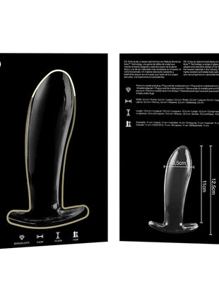 NEBULA SERIES BY IBIZA - MODELL 5 ANALPLUG BOROSILIKATGLAS KLAR 12.5 CM -O- 3.5 CM - Analplug