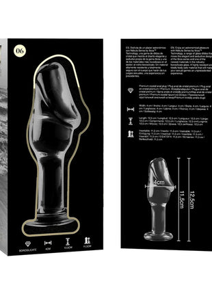 NEBULA SERIES BY IBIZA - MODELL 6 ANALPLUG BOROSILIKATGLAS KLAR 12.5 CM -O- 4 CM - Analplug