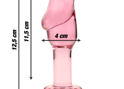NEBULA SERIES BY IBIZA - MODELL 6 ANALPLUG BOROSILIKATGLAS KLAR 12.5 CM -O- 4 CM - Analplug