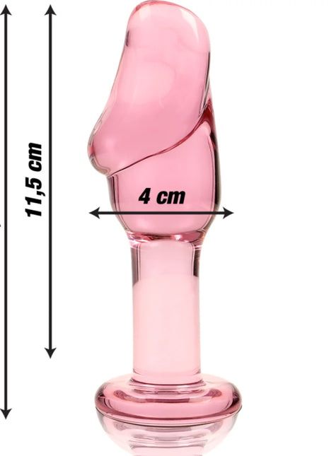 NEBULA SERIES BY IBIZA - MODELL 6 ANALPLUG BOROSILIKATGLAS KLAR 12.5 CM -O- 4 CM - Analplug