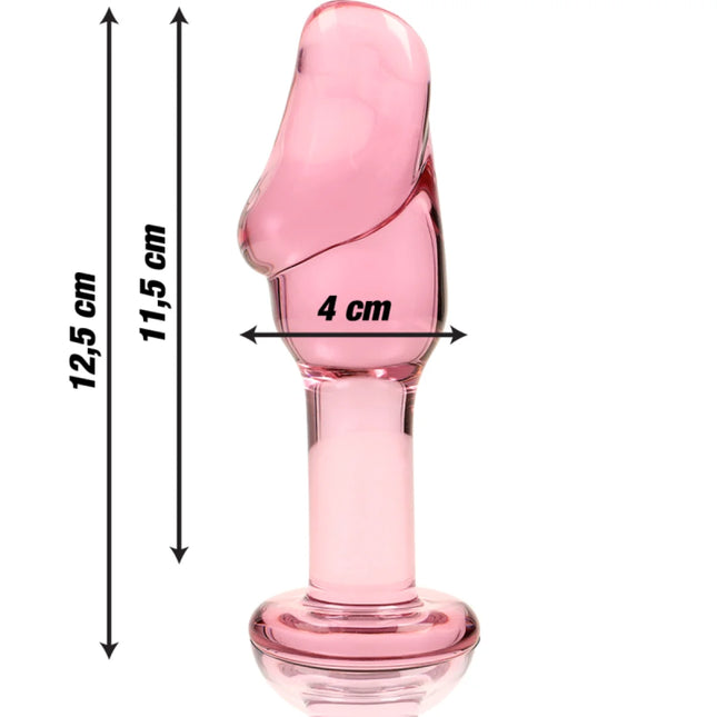 NEBULA SERIES BY IBIZA - MODELL 6 ANALPLUG BOROSILIKATGLAS KLAR 12.5 CM -O- 4 CM - Analplug