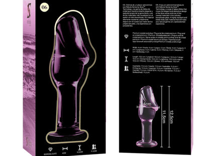 NEBULA SERIES BY IBIZA - MODELL 6 ANALPLUG BOROSILIKATGLAS KLAR 12.5 CM -O- 4 CM - Analplug