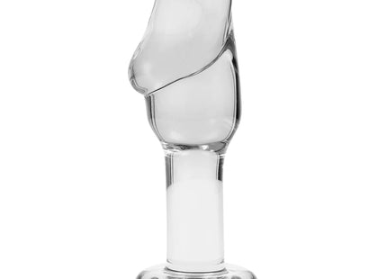NEBULA SERIES BY IBIZA - MODELL 6 ANALPLUG BOROSILIKATGLAS KLAR 12.5 CM -O- 4 CM - Analplug