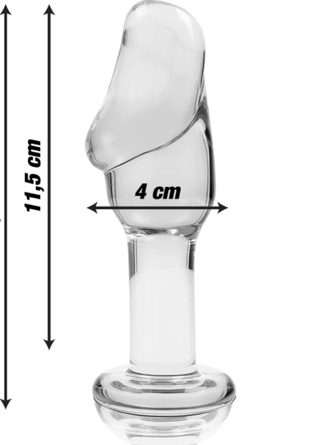 NEBULA SERIES BY IBIZA - MODELL 6 ANALPLUG BOROSILIKATGLAS KLAR 12.5 CM -O- 4 CM - Analplug