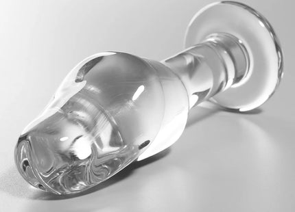 NEBULA SERIES BY IBIZA - MODELL 6 ANALPLUG BOROSILIKATGLAS KLAR 12.5 CM -O- 4 CM - Analplug