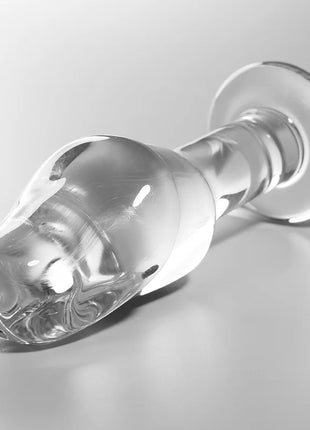 NEBULA SERIES BY IBIZA - MODELL 6 ANALPLUG BOROSILIKATGLAS KLAR 12.5 CM -O- 4 CM - Analplug