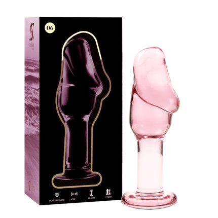 NEBULA SERIES BY IBIZA - MODELL 6 ANALPLUG BOROSILIKATGLAS KLAR 12.5 CM -O- 4 CM - Analplug
