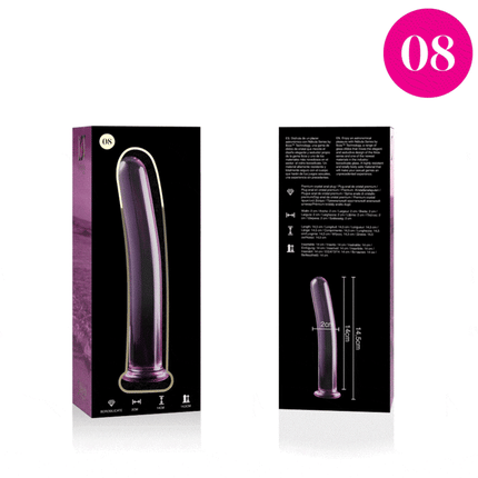 NEBULA SERIES BY IBIZA - MODELL 8 DILDO BOROSILIKATGLAS KLAR 14.5 CM -O- 2 CM - Glasdildo