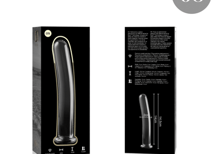 NEBULA SERIES BY IBIZA - MODELL 8 DILDO BOROSILIKATGLAS KLAR 14.5 CM -O- 2 CM - Glasdildo