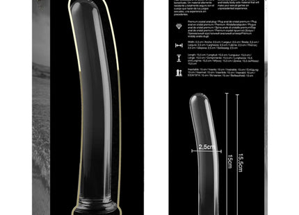 NEBULA SERIES BY IBIZA - MODELL 9 DILDO BOROSILIKATGLAS - 15.5 CM -O- 2.5 CM - Glas Analplug