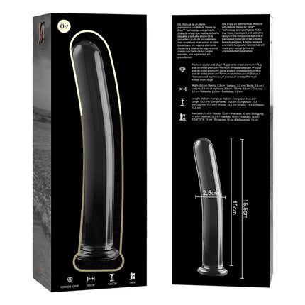 NEBULA SERIES BY IBIZA - MODELL 9 DILDO BOROSILIKATGLAS - 15.5 CM -O- 2.5 CM - Glas Analplug