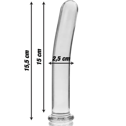 NEBULA SERIES BY IBIZA - MODELL 9 DILDO BOROSILIKATGLAS - 15.5 CM -O- 2.5 CM - Glas Analplug