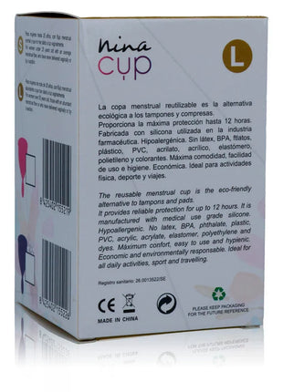 NINA KIKÍ - MENSTRUAL CUP ROSA - GRÖSSE L