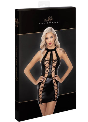 F291 Powerwetlook Kleid - 3XL-6