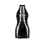 F291 Powerwetlook Kleid - 3XL-0