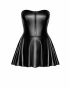 F308 Wetlook Minikleid von Noir Handmade - S / schwarz - Minikleid