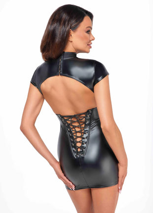 F309 Wetlook Minikleid von Noir Handmade - Minikleid