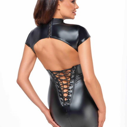 F309 Wetlook Minikleid von Noir Handmade - Minikleid
