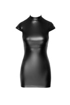 F309 Wetlook Minikleid von Noir Handmade - S / schwarz - Minikleid
