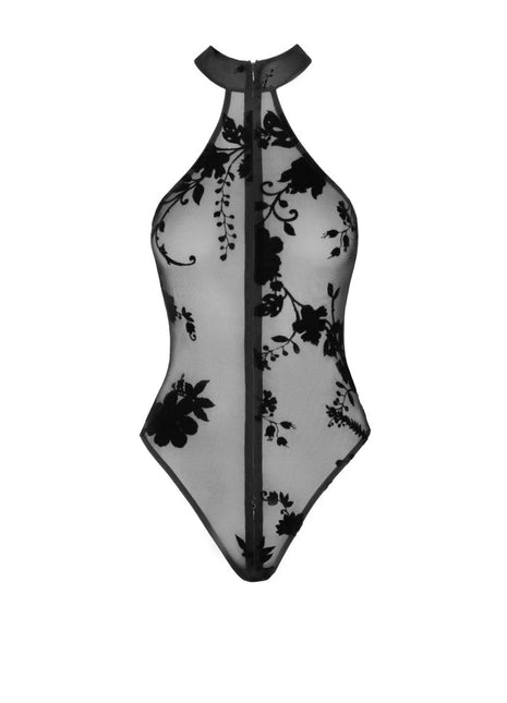 F314 Body aus Netzmaterial von Noir Handmade - S / Black - Bodys