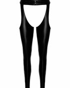 F323 Wetlook Chaps von Noir Handmade - S / schwarz - Leggings
