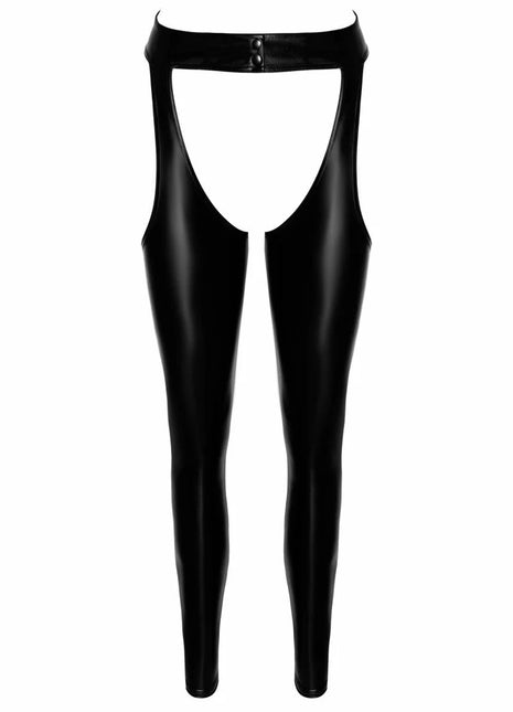 F323 Wetlook Chaps von Noir Handmade - S / schwarz - Leggings