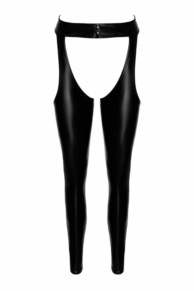 F323 Wetlook Chaps von Noir Handmade - S / schwarz - Leggings