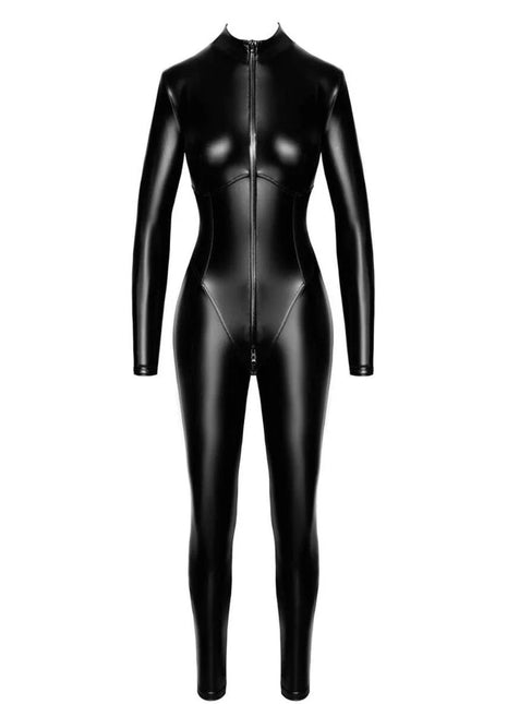 F331 Wetlook Overall von Noir Handmade - S / schwarz - Overall