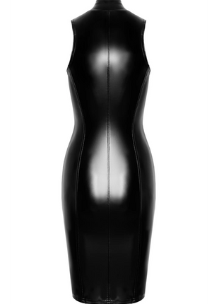 F337 halblanges Wetlook Kleid von Noir Handmade - halblanges Kleid