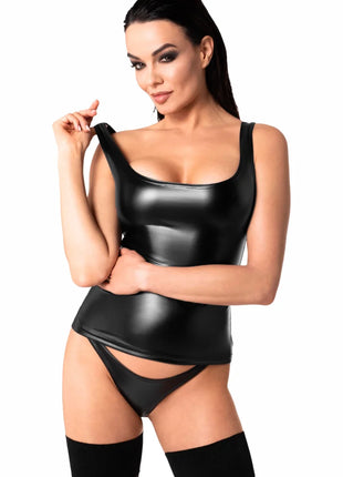 F346 Wetlook Shirt von Noir Handmade - Top