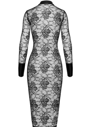 F376 halblanges Kleid Noirelle aus Spitze von Noir Handmade - halblanges Kleid