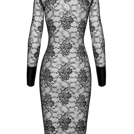 F376 halblanges Kleid Noirelle aus Spitze von Noir Handmade - halblanges Kleid