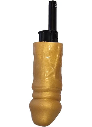 Goldfarbener silikon novelty feuerzeug mit schwarzem kunststoffzündmechanismus in produkt none