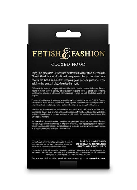 NS NOVELTIES - FETISH & FASHION GESCHLOSSENE MASKE NYLON WEISS - BDSM Masken