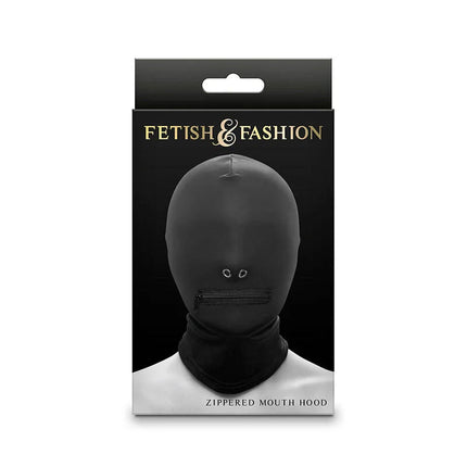 NS NOVELTIES - FETISH & FASHION GESCHLOSSENE MUNDHAUBE MIT REISSVERSCHLUSS NYLON SCHWARZ